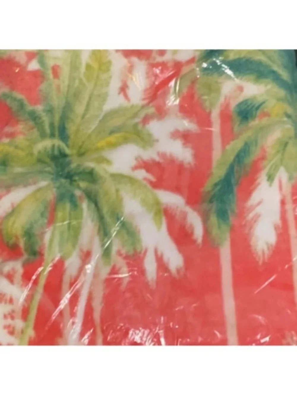 Tommy Bahama Coral and Green Palm Print oversized Beach Towel